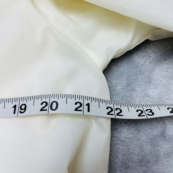 Vintage Ford Federation Windbreaker Jacket Mens L White Nylon Lined Snap Front - Picture 8 of 10